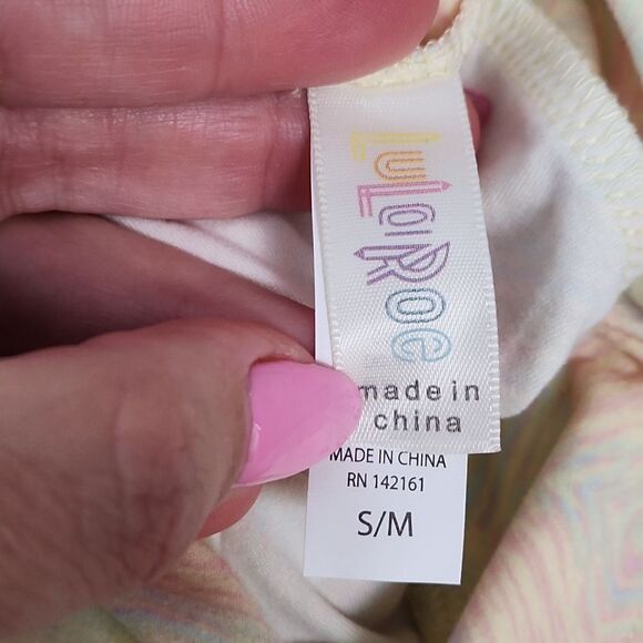 LuLaRoe Pastel Square on Yellow Print Mommy and Me Leggings TC S/M New (4041) - Picture 5 of 7